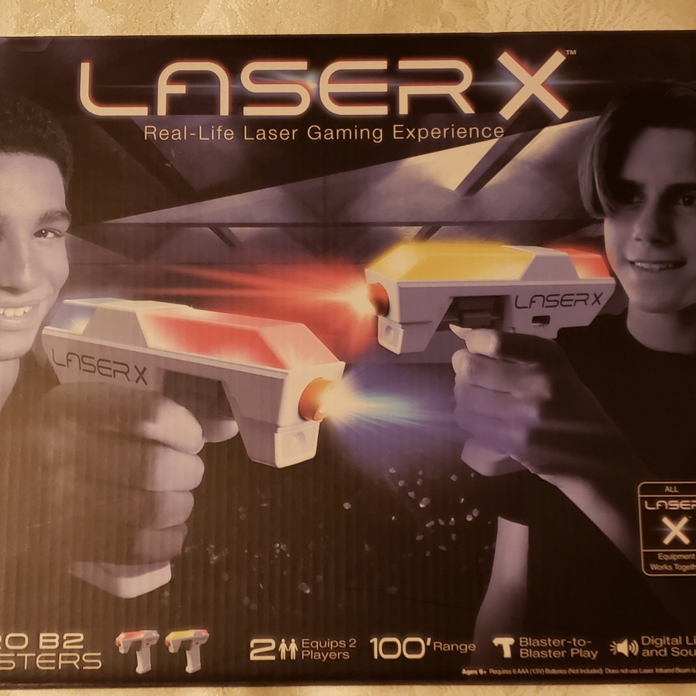 🆕️ Laser X Micro B2 Blaster Play Digital Lights & Sounds 100' Range